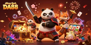 Join the action with đăng nhập DA88 in a vibrant 3D casino illustration featuring dynamic characters and exciting gameplay.