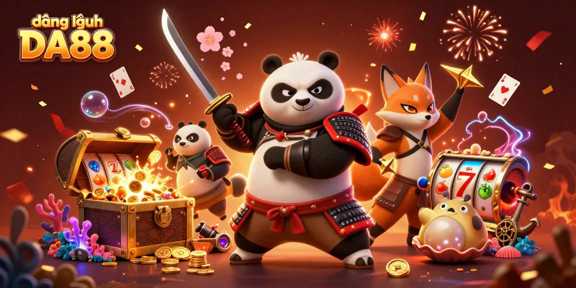 Join the action with đăng nhập DA88 in a vibrant 3D casino illustration featuring dynamic characters and exciting gameplay.