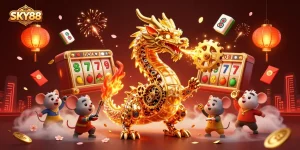 Experience thrilling slots action with SKY88's golden dragon and dynamic casino elements.